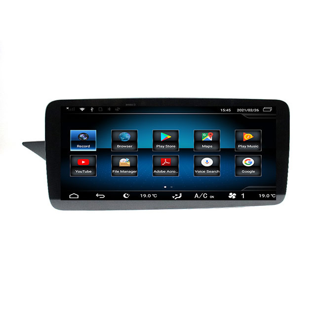 12.3inch Mercedes Benz Head Unit Single Din Android 10.0 45V Car GPS Radio