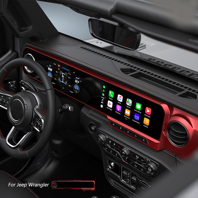 Digital Cluster Car Multimedia Player Dual Screen For Jeep Wrangler JL 2018-2021